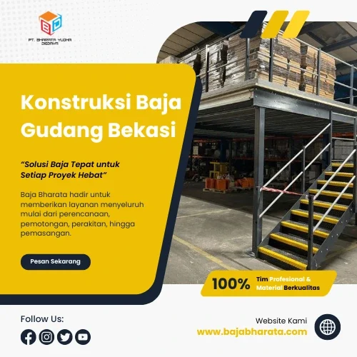 konstruksi baja gudang bekasi